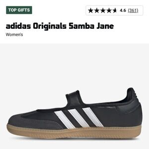 Adidas Samba Jane Black and White Shoes